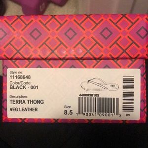 Tory Burch Black Terra Thong